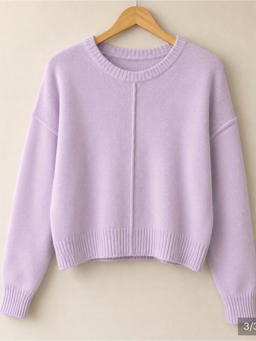 Splendid Lavender Crewneck Sweater - Soft Pastel Knit - Picture 3 of 7